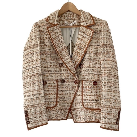 Veronica Beard Theron Double Breasted Tweed Jacket - Picture 3 of 5